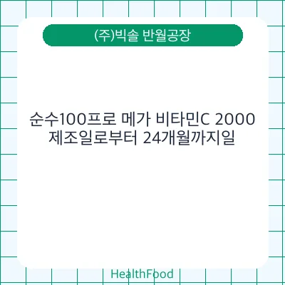 순수100프로 메가 비타민C 2000