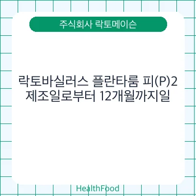 락토바실러스 플란타룸 피(P)2