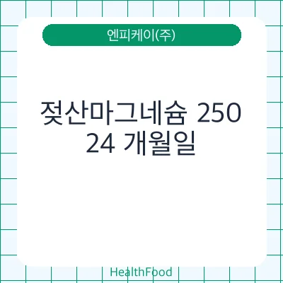 젖산마그네슘 250