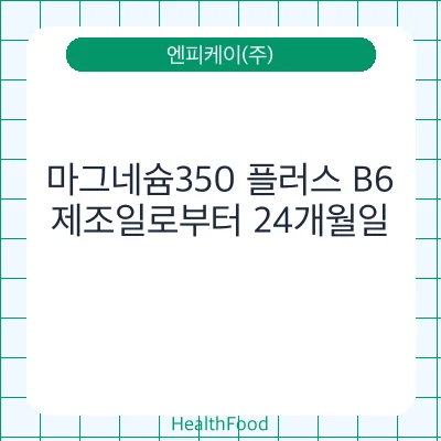 마그네슘350 플러스 B6