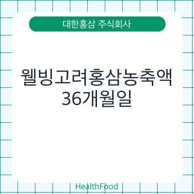웰빙고려홍삼농축액