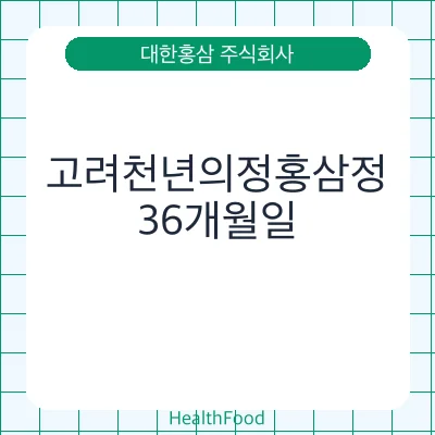 고려천년의정홍삼정