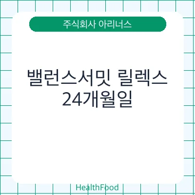 밸런스서밋 릴렉스