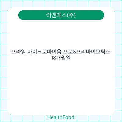 프라임 마이크로바이옴 프로&프리바이오틱스