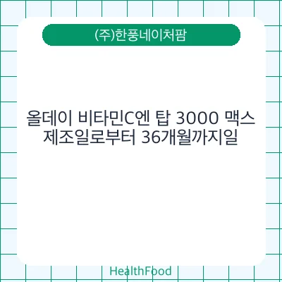 올데이 비타민C엔 탑 3000 맥스