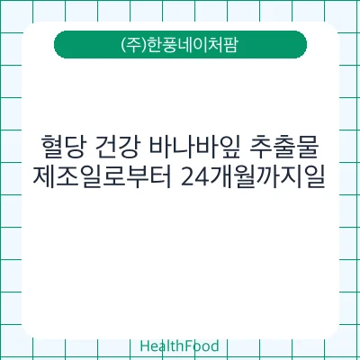 혈당 건강 바나바잎 추출물