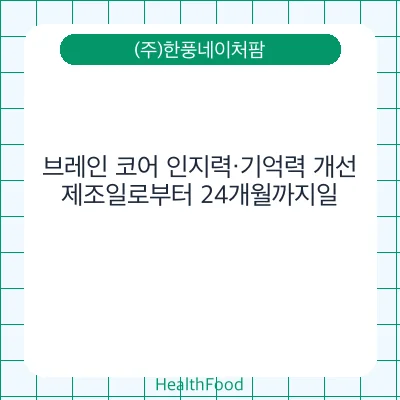 브레인 코어 인지력·기억력 개선