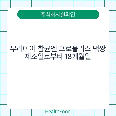 우리아이 항균엔 프로폴리스 먹짱