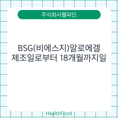 BSG(비에스지)알로에겔