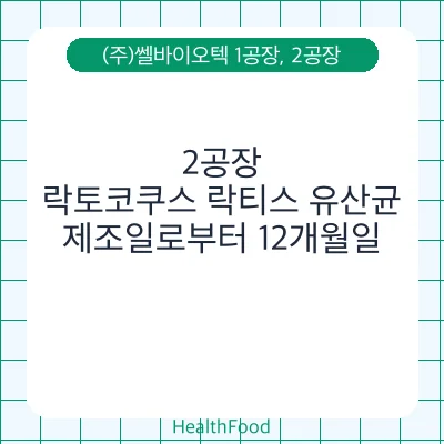 락토코쿠스 락티스 유산균