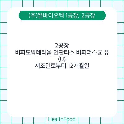 비피도박테리움 인판티스 비피더스균 유(U)