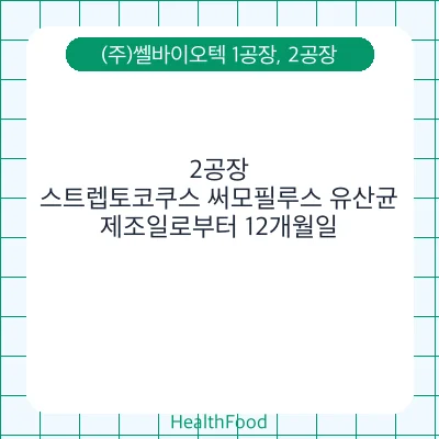 스트렙토코쿠스 써모필루스 유산균