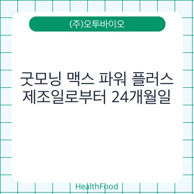 굿모닝 맥스 파워 플러스