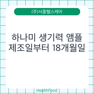 하나미 생기력 앰플