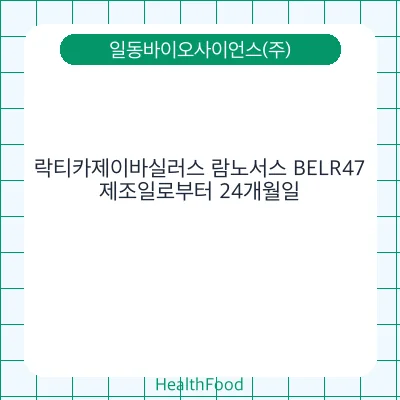 락티카제이바실러스 람노서스 BELR47