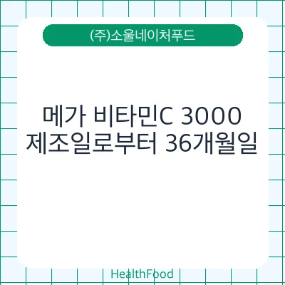 메가 비타민C 3000 - (주)소울네이처푸드 건강기능식품
