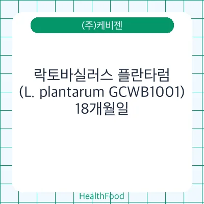 락토바실러스 플란타럼(L. plantarum GCWB1001)