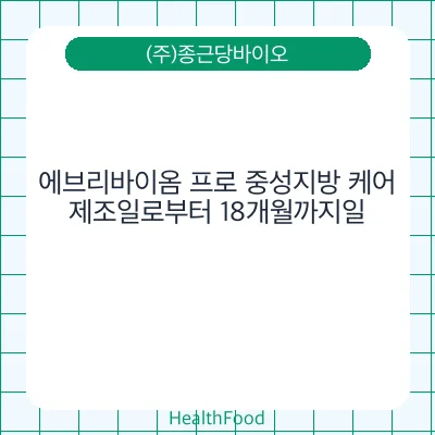에브리바이옴 프로 중성지방 케어