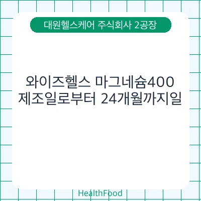 와이즈헬스 마그네슘400