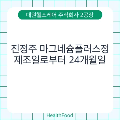 진정주 마그네슘플러스정