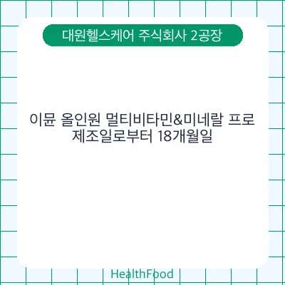 이뮨 올인원 멀티비타민&미네랄 프로