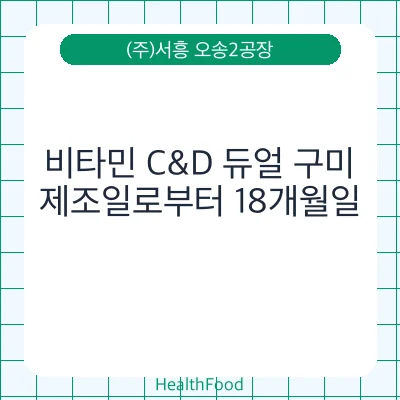 비타민 C&D 듀얼 구미 - (주)서흥 오송2공장 건강기능식품