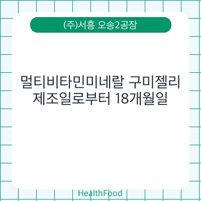 멀티비타민미네랄 구미젤리