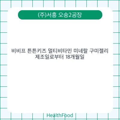 비비프 튼튼키즈 멀티비타민 미네랄 구미젤리
