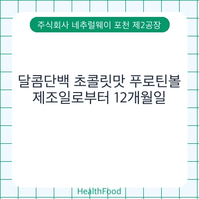 달콤단백 초콜릿맛 푸로틴볼