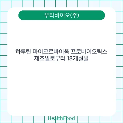 하루틴 마이크로바이옴 프로바이오틱스
