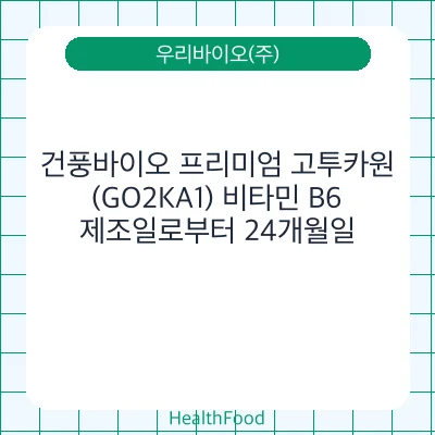 건풍바이오 프리미엄 고투카원(GO2KA1) 비타민 B6