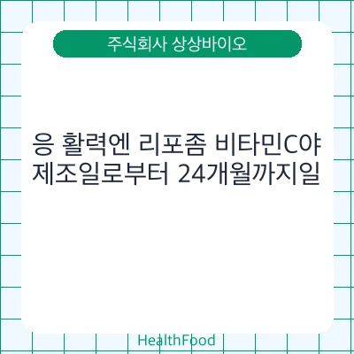 응 활력엔 리포좀 비타민C야