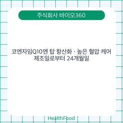 코엔자임Q10엔 탑 항산화 · 높은 혈압 케어
