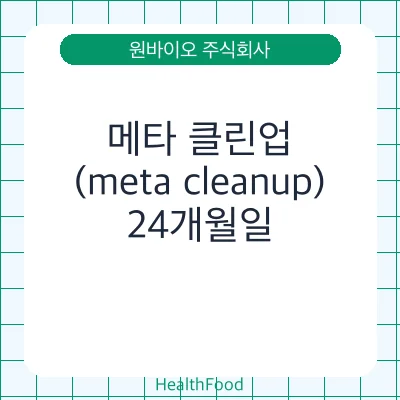 메타 클린업(meta cleanup)