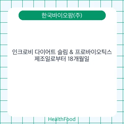 인크로비 다이어트 슬림 & 프로바이오틱스