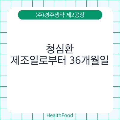 청심환 - (주)경주생약 제2공장 건강기능식품