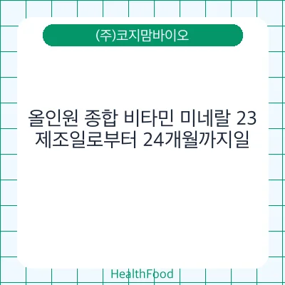올인원 종합 비타민 미네랄 23