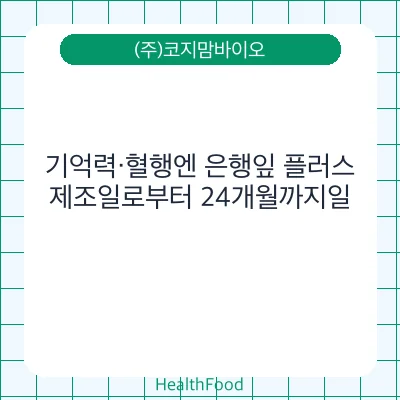 기억력·혈행엔 은행잎 플러스