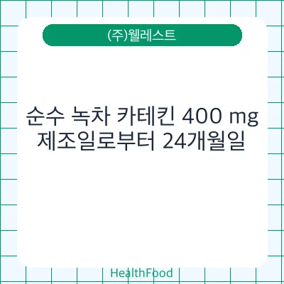 순수 녹차 카테킨 400 mg