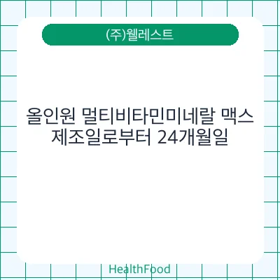 올인원 멀티비타민미네랄 맥스