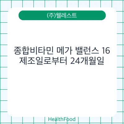 종합비타민 메가 밸런스 16